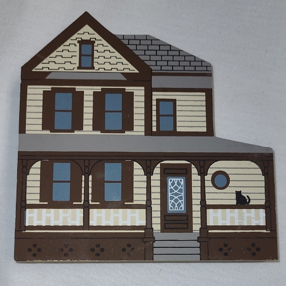 The Cat's Meow Decorative Wooden Shelf Sitter Set Of 4 Vintage Historical - Picture 8 of 13